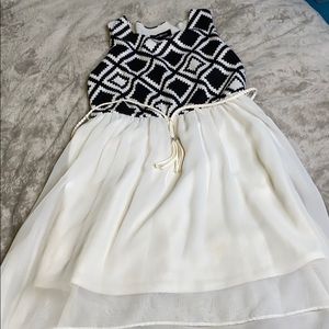 White and Black Formal Dress